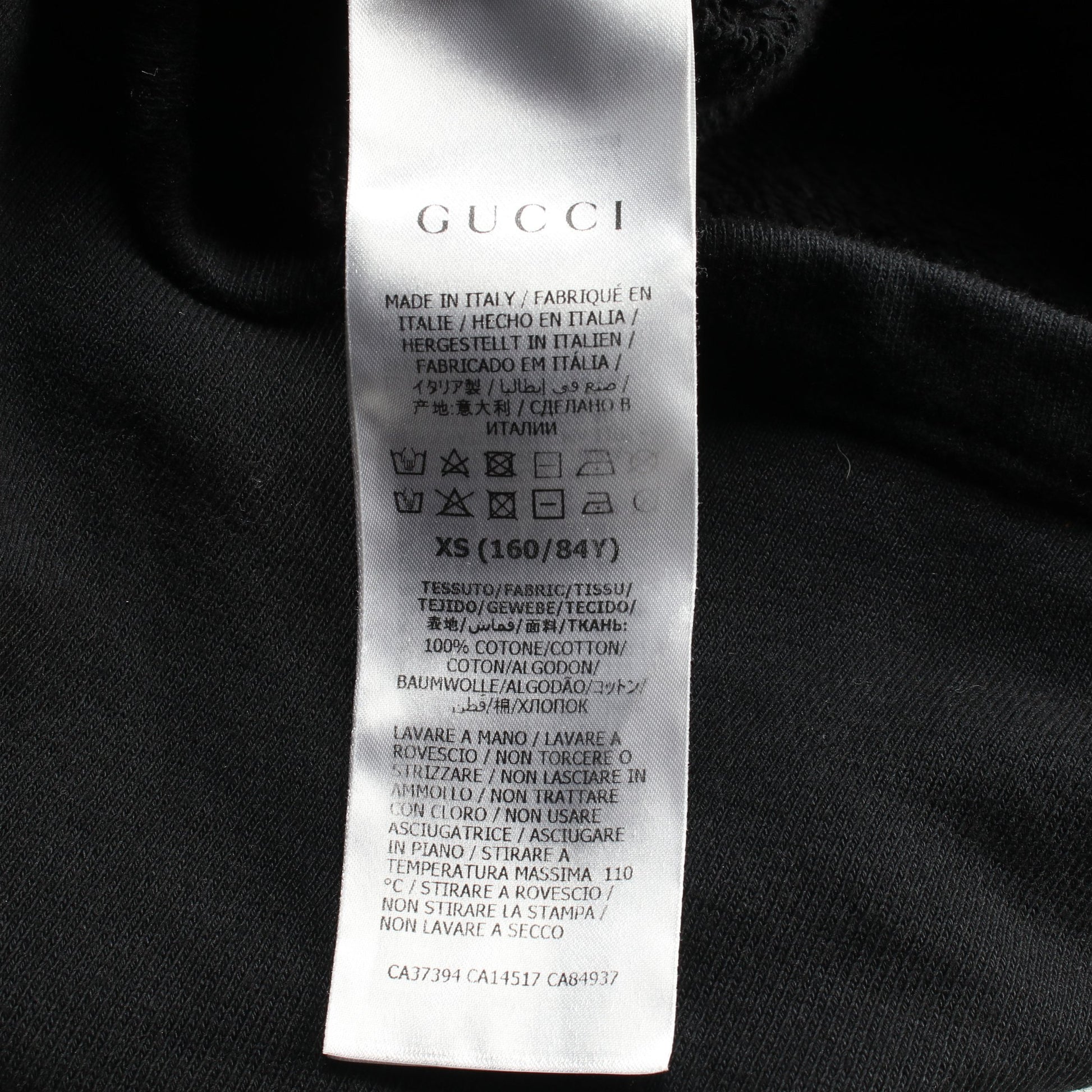 original ワンピース コットン ブラック フード付き グッチ ワンピース GUCCI