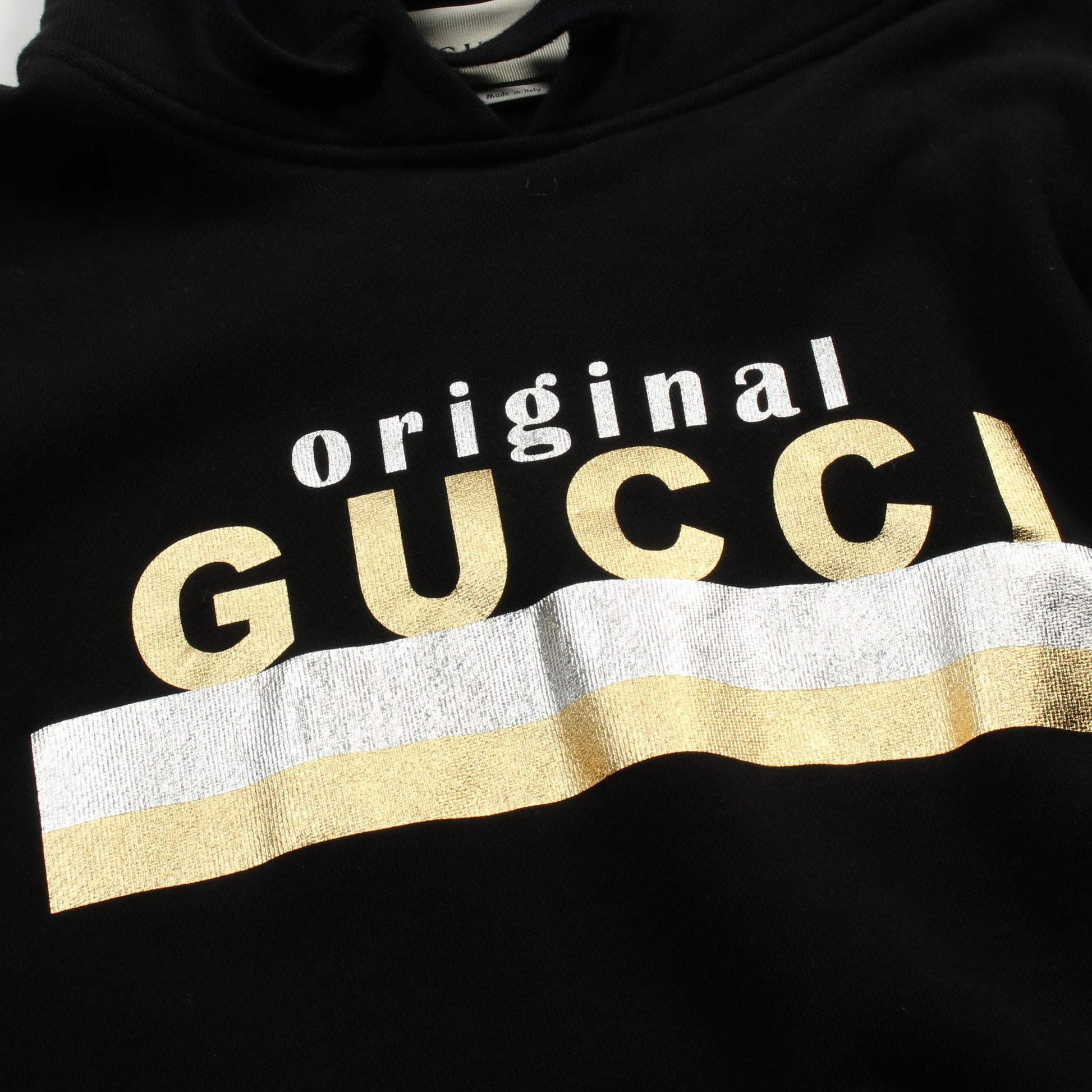 original ワンピース コットン ブラック フード付き グッチ ワンピース GUCCI