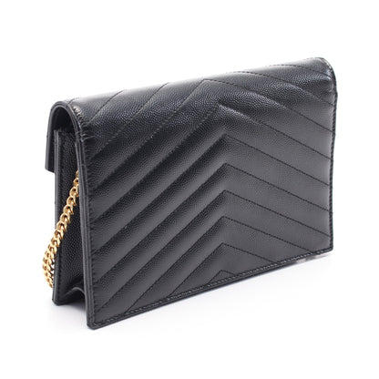 カサンドラ エンベロープ チェーンウォレット レザー ブラック サンローランパリ バッグ SAINT LAURENT PARIS