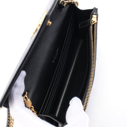 カサンドラ エンベロープ チェーンウォレット レザー ブラック サンローランパリ バッグ SAINT LAURENT PARIS