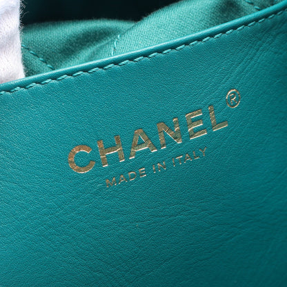 CHANEL 22 ミニ チェーンショルダーバッグ レザー グリーン ゴールド金具 2WAY シャネル バッグ CHANEL