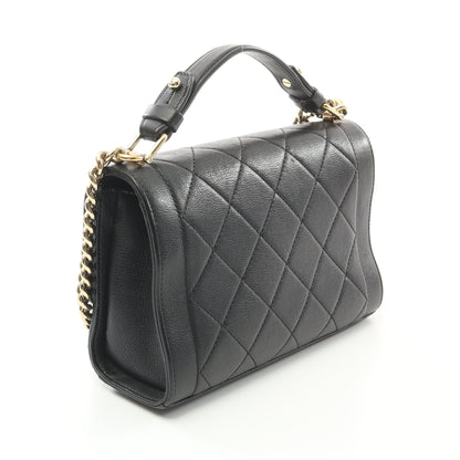 マトラッセ クリックラベル チェーンショルダーバッグ レザー ブラック ゴールド金具 2WAY シャネル バッグ CHANEL