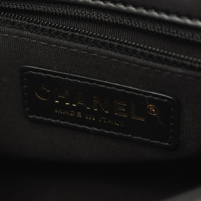 マトラッセ チェーンショルダーバッグ ラムスキン ブラック ゴールド金具 シャネル バッグ CHANEL
