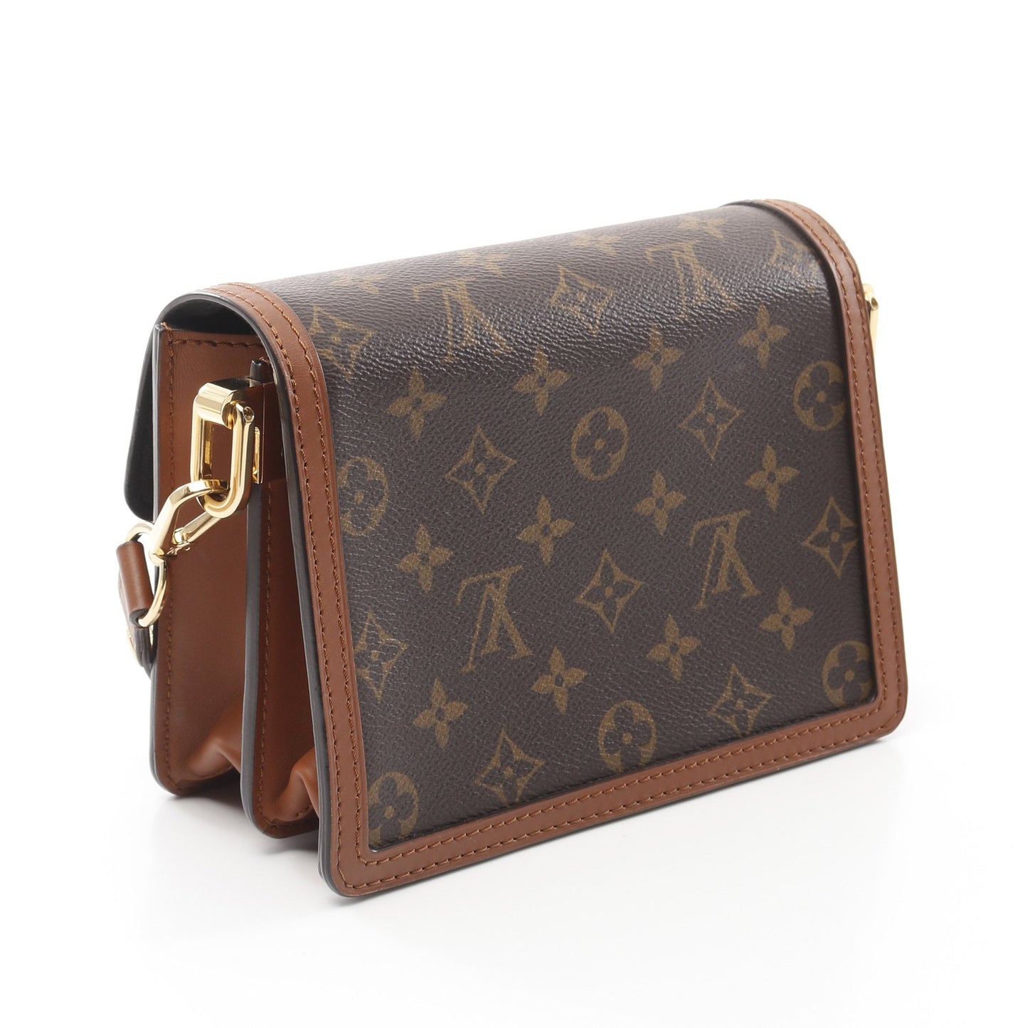 ドーフィーヌ MINI モノグラムリバース ショルダーバッグ PVC レザー ブラウン ベージュ ルイヴィトン バッグ LOUIS VUITTON