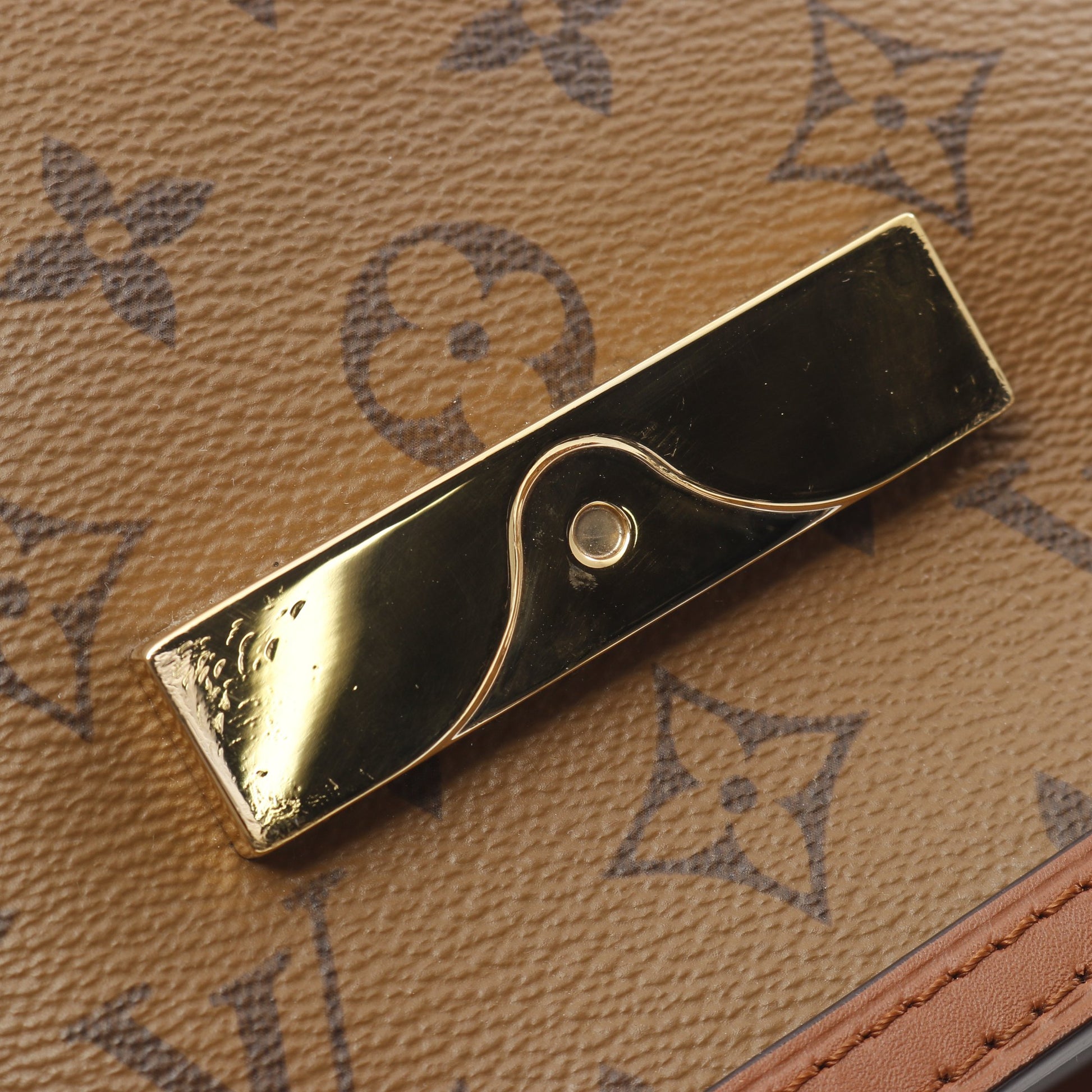 ドーフィーヌ MINI モノグラムリバース ショルダーバッグ PVC レザー ブラウン ベージュ ルイヴィトン バッグ LOUIS VUITTON
