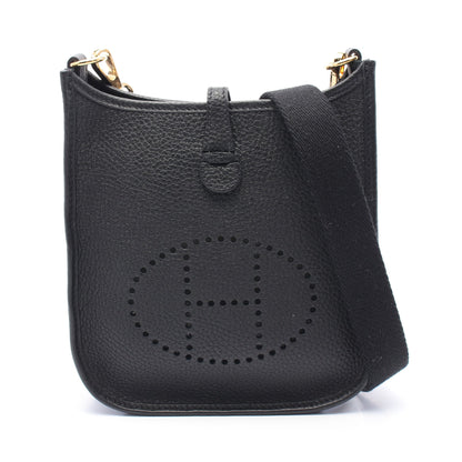 エヴリンTPM ショルダーバッグ トリヨンクレマンス ブラック ゴールド金具 Z刻印 エルメス バッグ HERMES