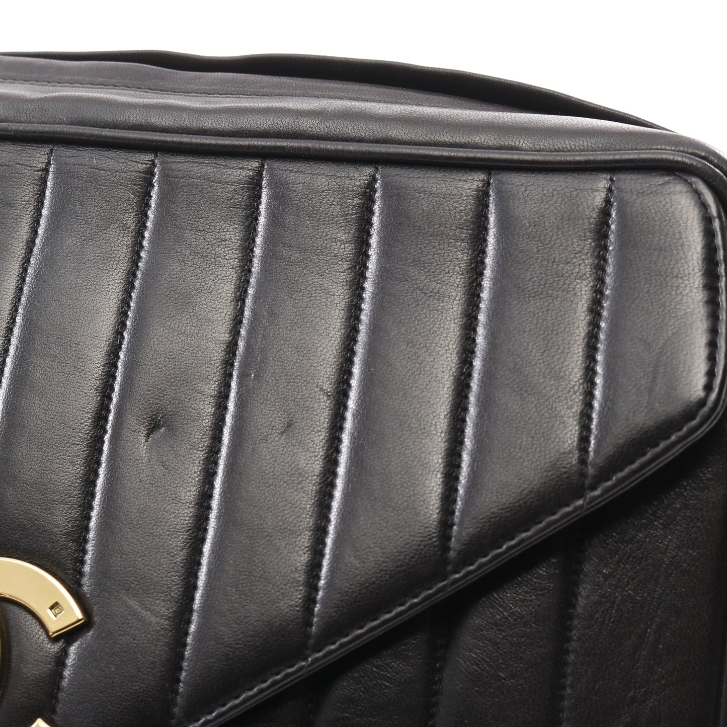 マドモアゼル チェーンショルダーバッグ タッセル ラムスキン ブラック ゴールド金具 シャネル バッグ CHANEL