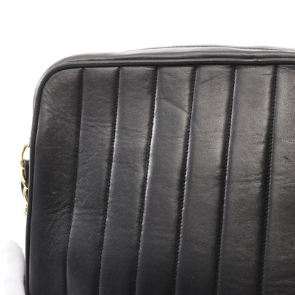 マドモアゼル チェーンショルダーバッグ タッセル ラムスキン ブラック ゴールド金具 シャネル バッグ CHANEL