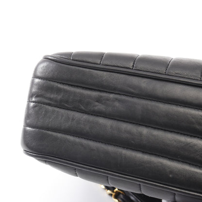 マドモアゼル チェーンショルダーバッグ タッセル ラムスキン ブラック ゴールド金具 シャネル バッグ CHANEL