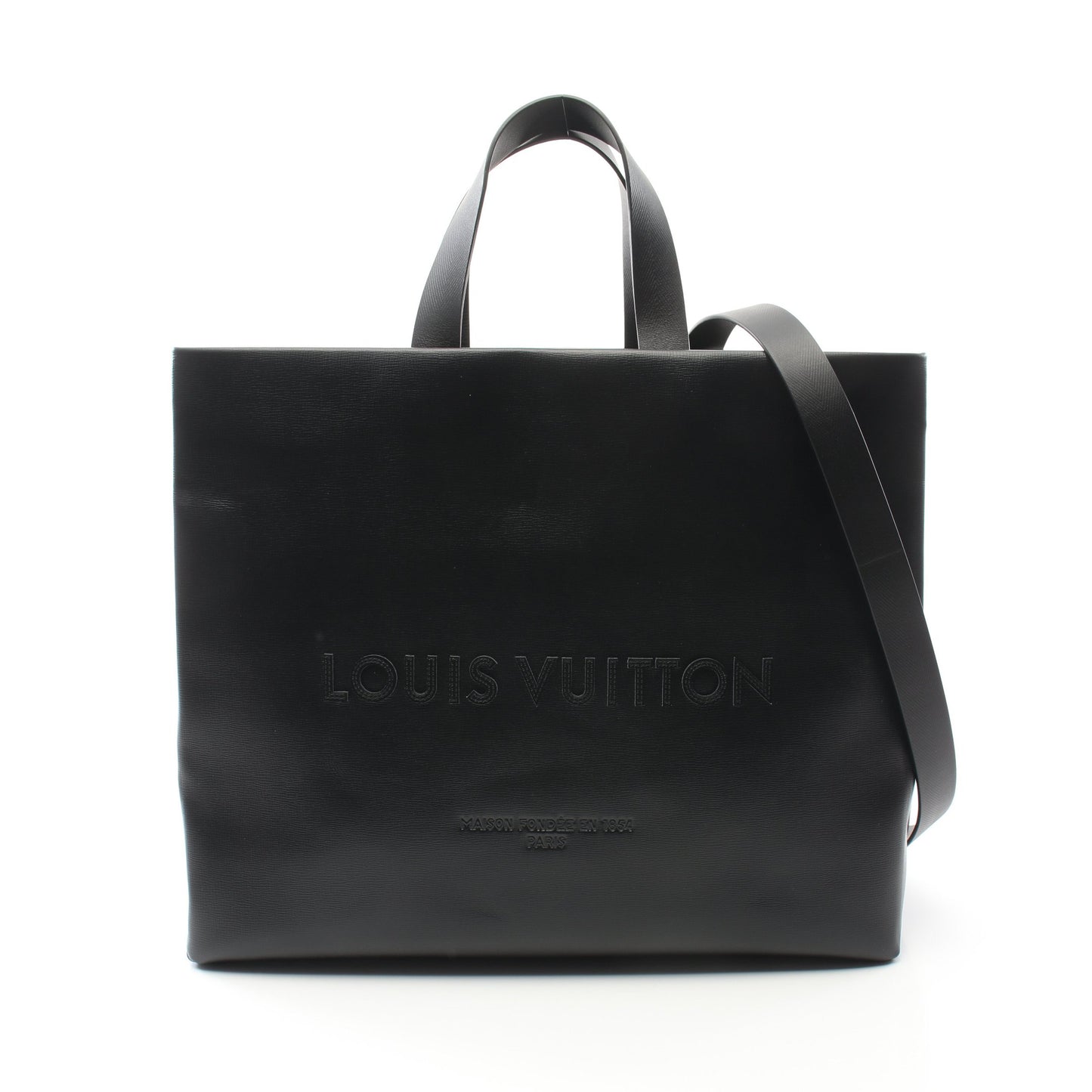 ショッパー トート MM ハンドバッグ トートバッグ レザー ブラック 2WAY 2025SS ルイヴィトン バッグ LOUIS VUITTON