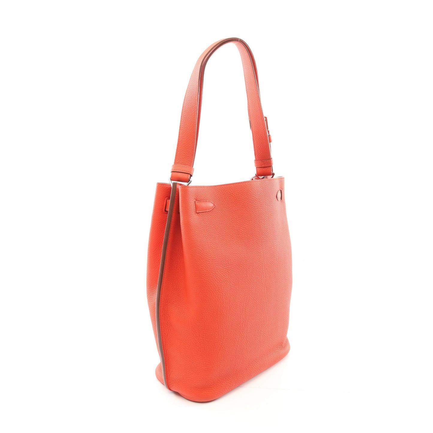 ソーケリー26 カプシーヌ ショルダーバッグ トゴ オレンジ シルバー金具 □Q刻印 エルメス バッグ HERMES