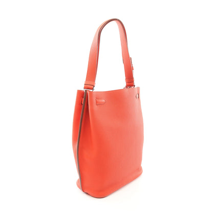 ソーケリー26 カプシーヌ ショルダーバッグ トゴ オレンジ シルバー金具 □Q刻印 エルメス バッグ HERMES