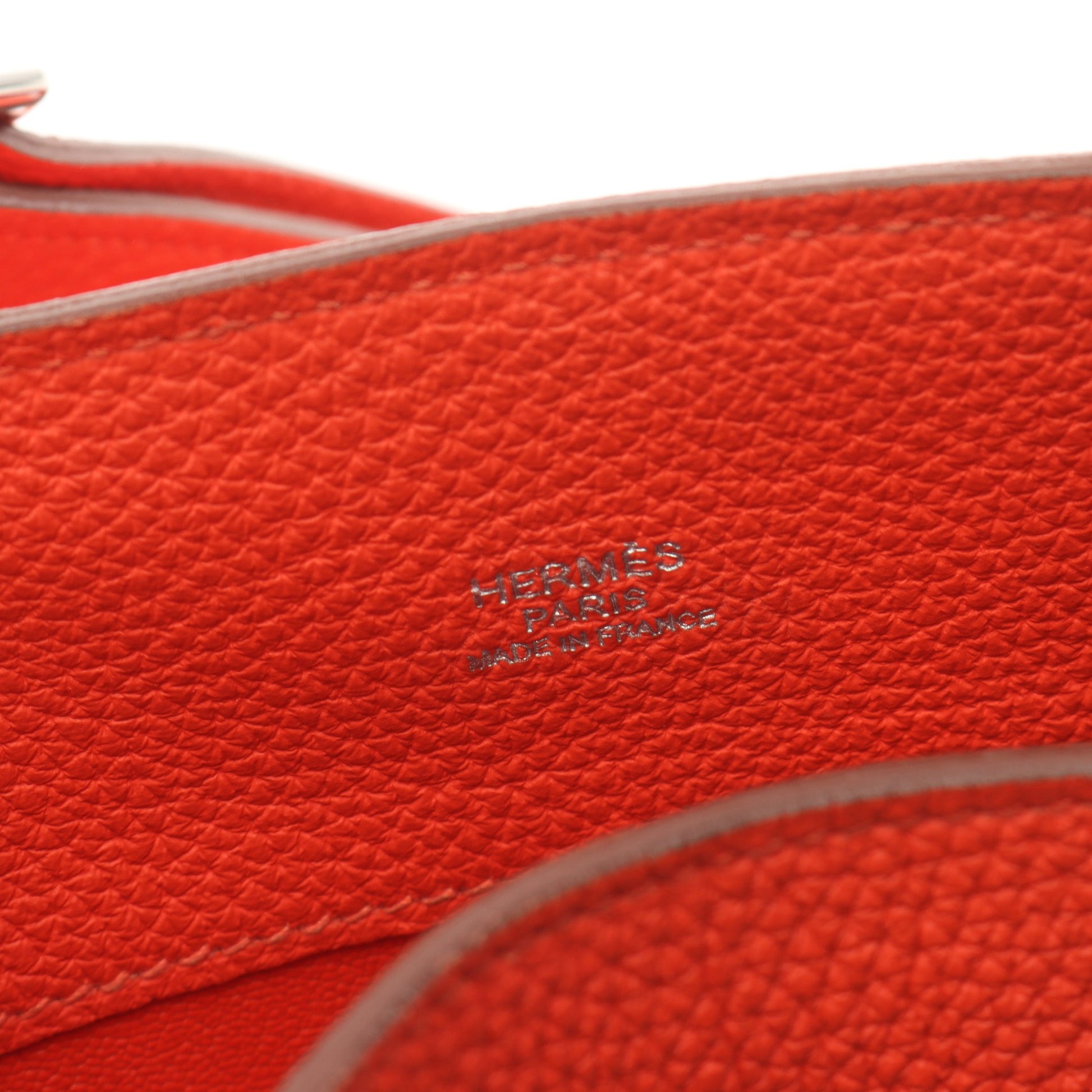 ソーケリー26 カプシーヌ ショルダーバッグ トゴ オレンジ シルバー金具 □Q刻印 エルメス バッグ HERMES