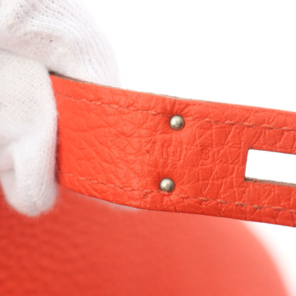 ソーケリー26 カプシーヌ ショルダーバッグ トゴ オレンジ シルバー金具 □Q刻印 エルメス バッグ HERMES