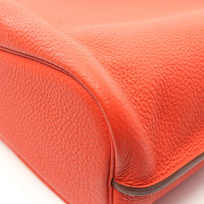 ソーケリー26 カプシーヌ ショルダーバッグ トゴ オレンジ シルバー金具 □Q刻印 エルメス バッグ HERMES