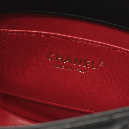 マトラッセ チェーンショルダーバッグ ラムスキン ブラック ゴールド金具 シャネル バッグ CHANEL