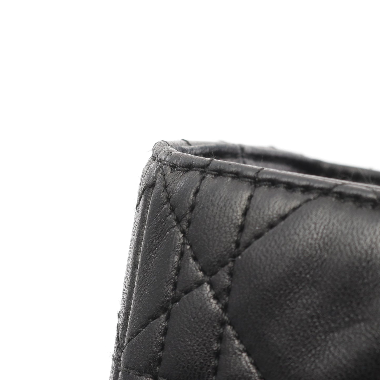 レディディオール ラージ カナージュ ハンドバッグ レザー ブラック 2WAY クリスチャンディオール バッグ Christian Dior