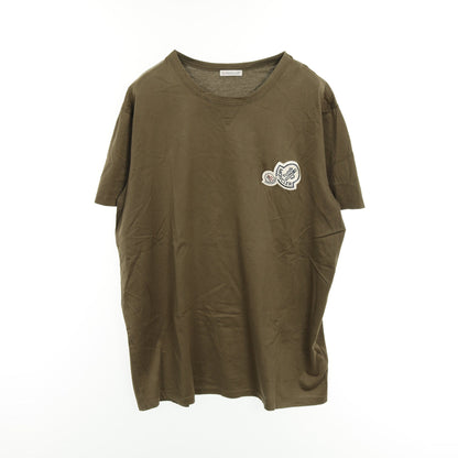 アイコンワッペン Tシャツ クルーネック コットン カーキグリーン モンクレール トップス MONCLER