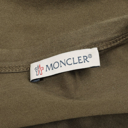 アイコンワッペン Tシャツ クルーネック コットン カーキグリーン モンクレール トップス MONCLER