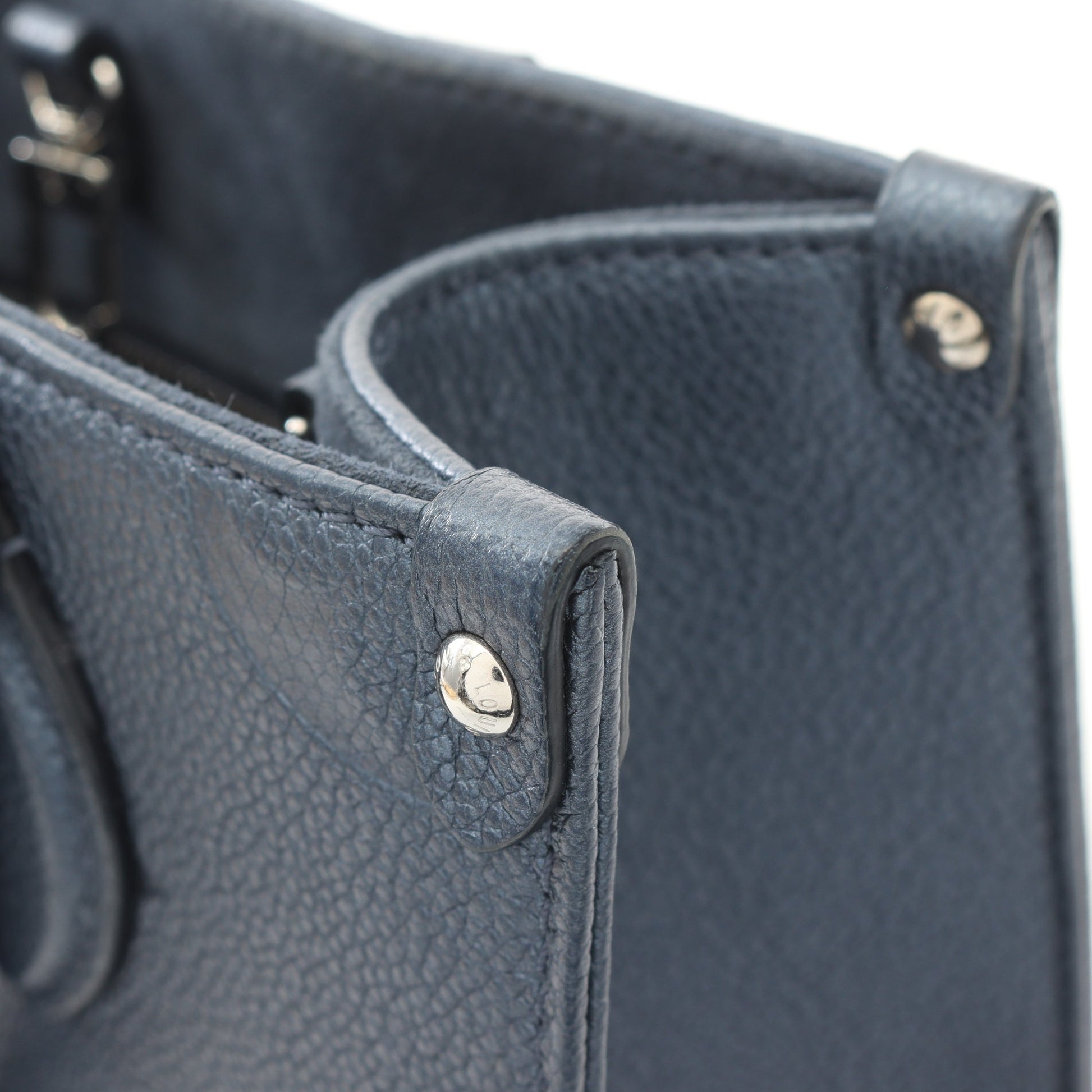 オンザゴーPM モノグラムアンプラント ハンドバッグ レザー ブルー 2WAY ルイヴィトン バッグ LOUIS VUITTON