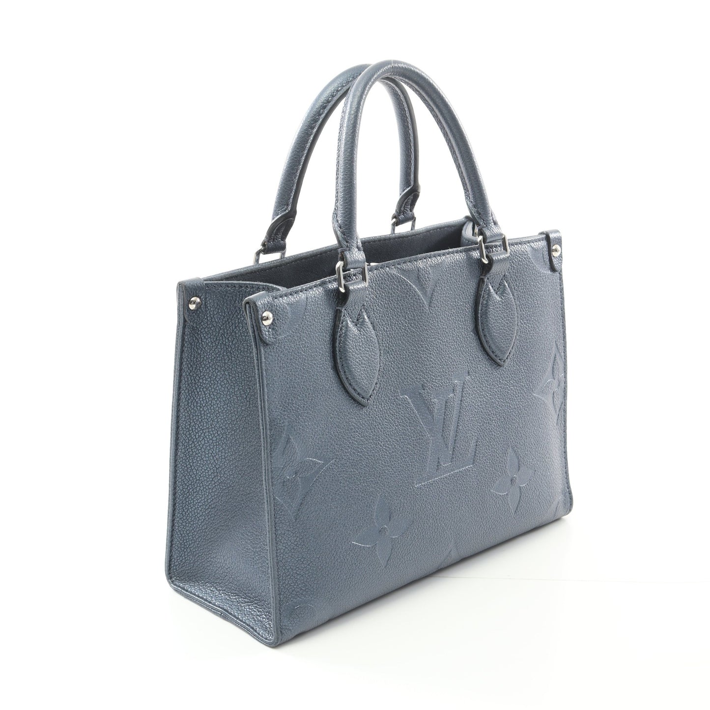 オンザゴーPM モノグラムアンプラント ハンドバッグ レザー ブルー 2WAY ルイヴィトン バッグ LOUIS VUITTON