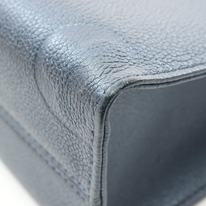 オンザゴーPM モノグラムアンプラント ハンドバッグ レザー ブルー 2WAY ルイヴィトン バッグ LOUIS VUITTON