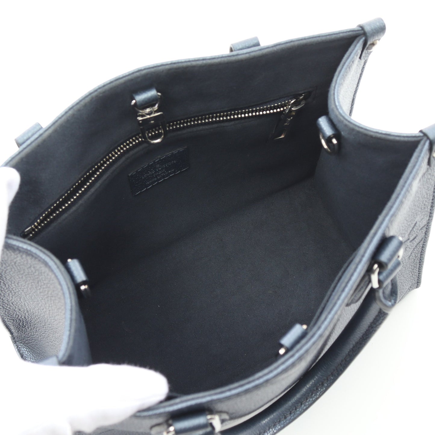 オンザゴーPM モノグラムアンプラント ハンドバッグ レザー ブルー 2WAY ルイヴィトン バッグ LOUIS VUITTON