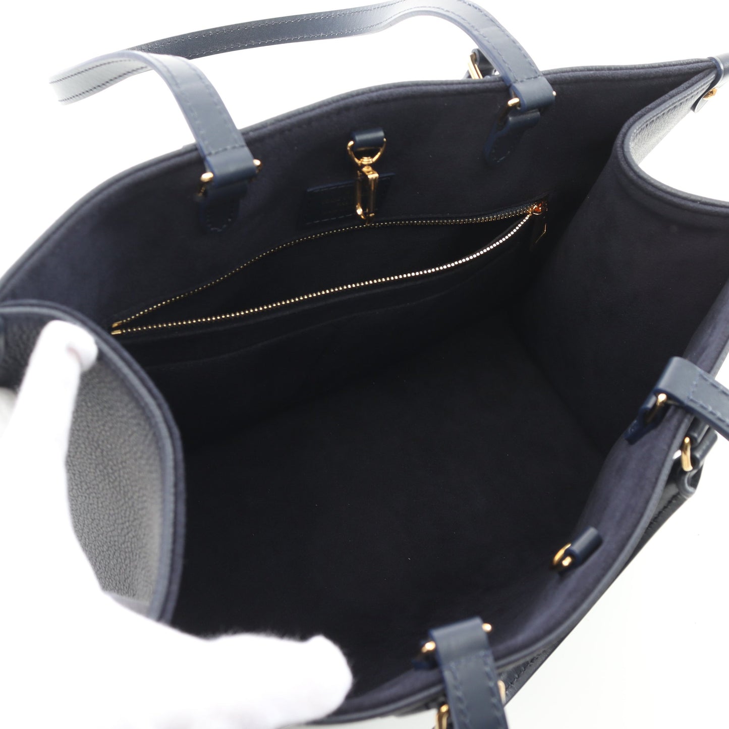 オンザゴーMM セーラーズノット ノーティカル 1022 ショルダーバッグ トートバッグ レザー ネイビー ルイヴィトン バッグ LOUIS VUITTON