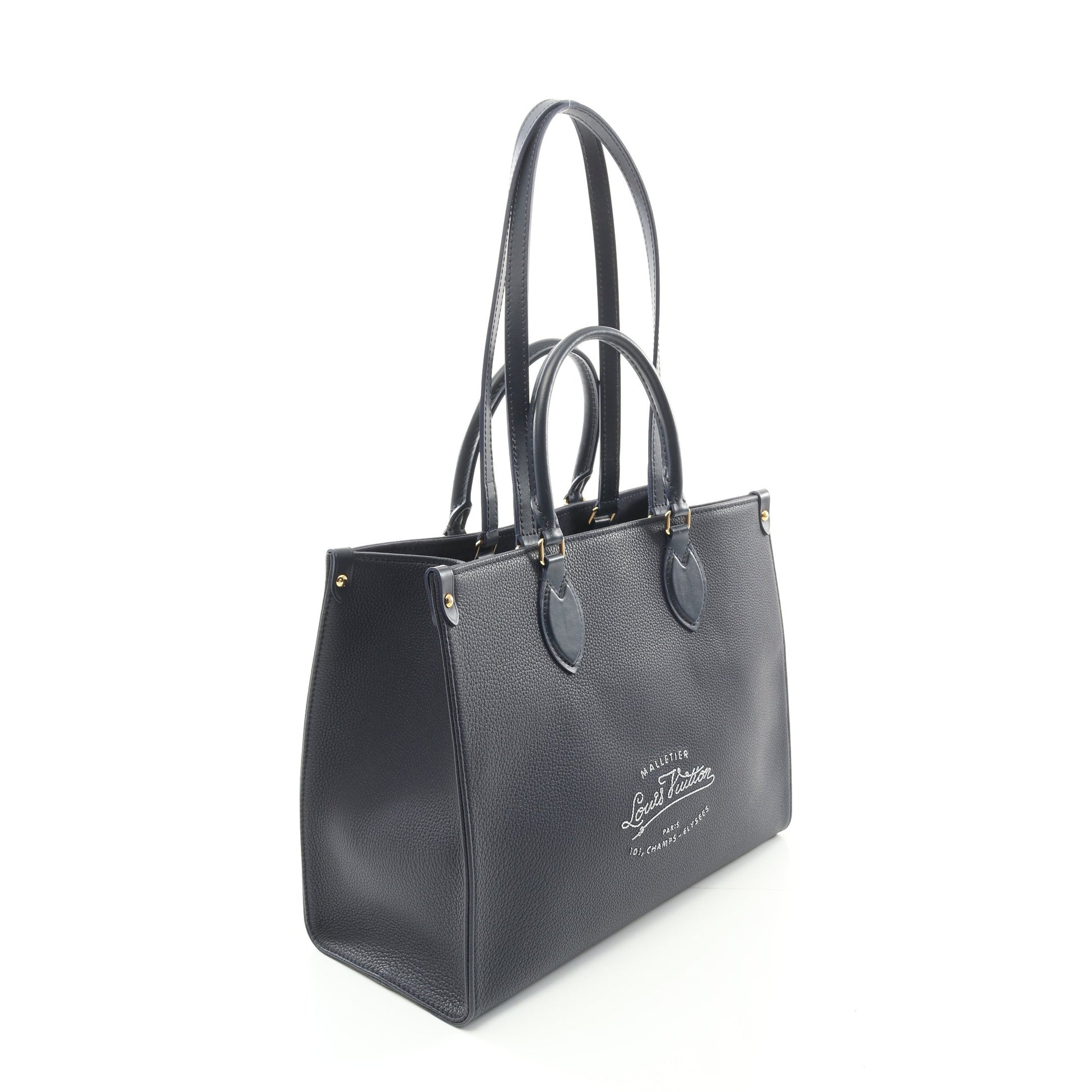 オンザゴーMM セーラーズノット ノーティカル 1022 ショルダーバッグ トートバッグ レザー ネイビー ルイヴィトン バッグ LOUIS VUITTON