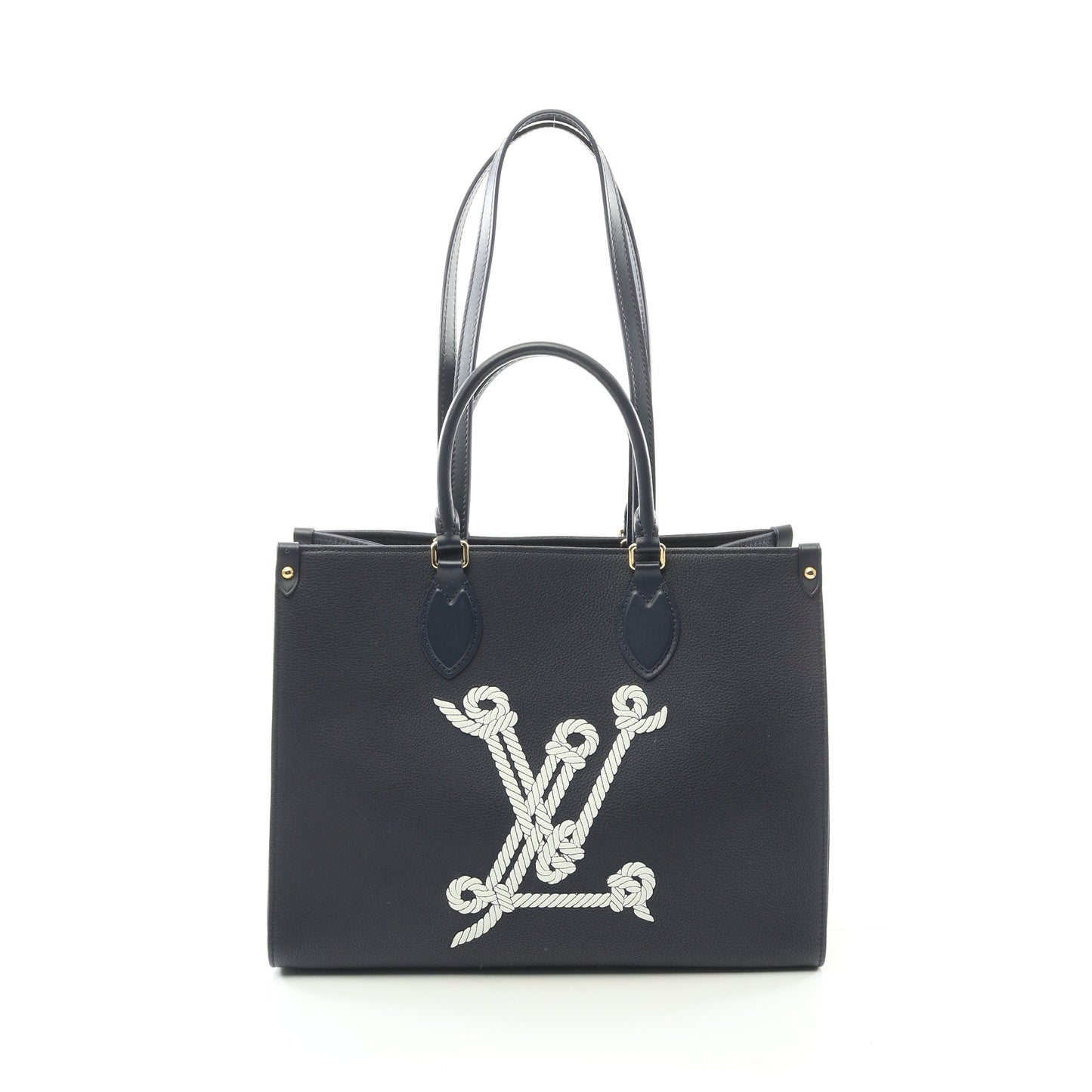 オンザゴーMM セーラーズノット ノーティカル 1022 ショルダーバッグ トートバッグ レザー ネイビー ルイヴィトン バッグ LOUIS VUITTON
