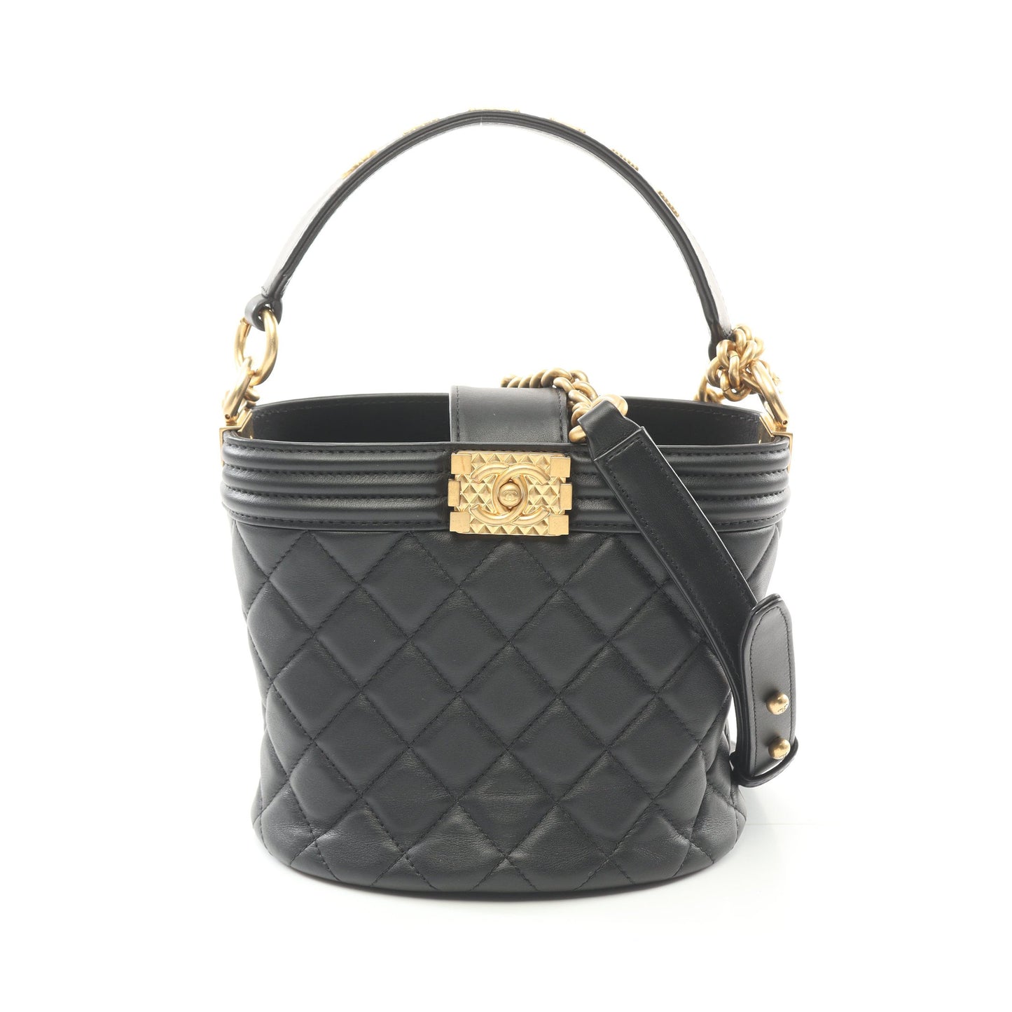 ボーイシャネル チェーンショルダーバッグ ラムスキン ブラック ゴールド金具 シャネル バッグ CHANEL