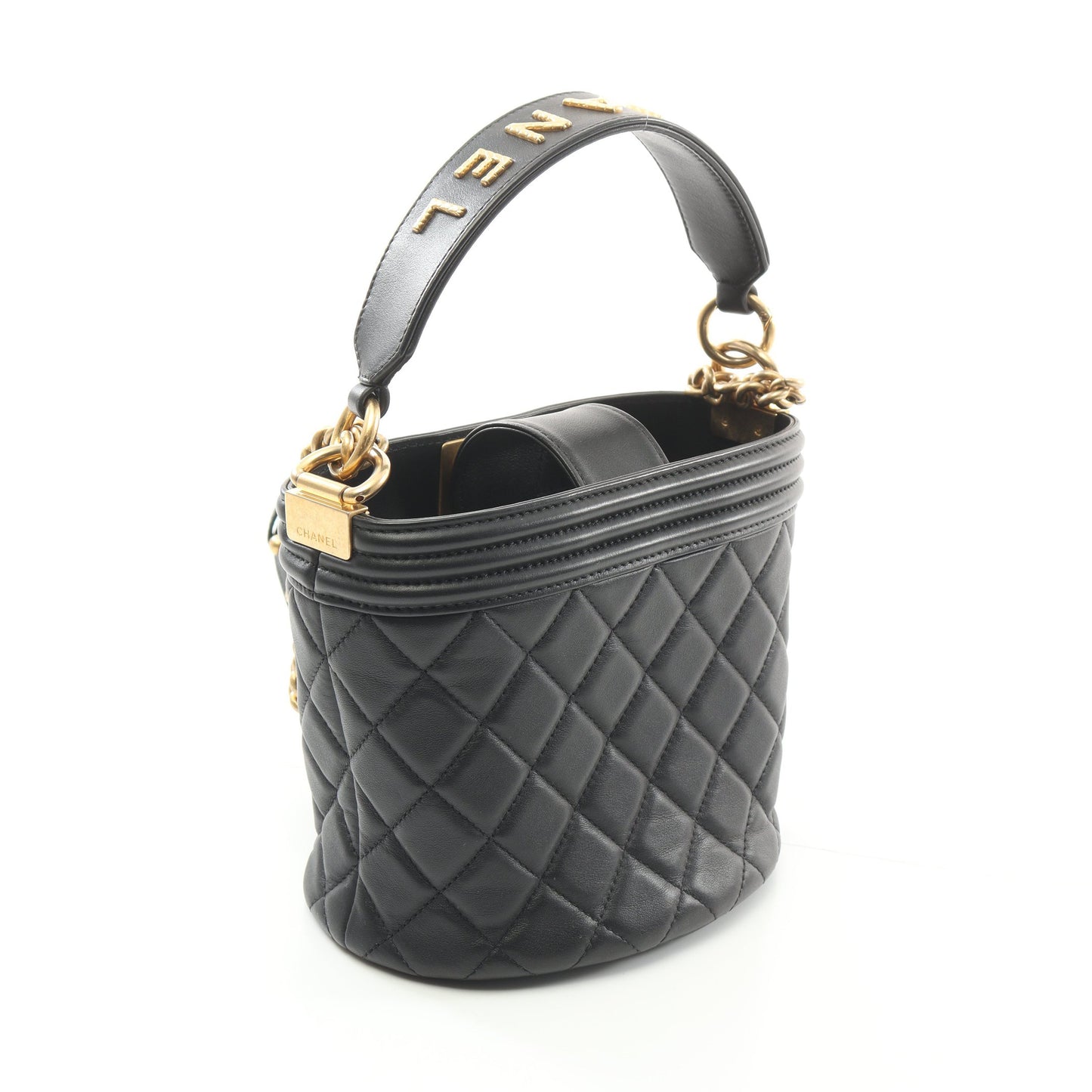 ボーイシャネル チェーンショルダーバッグ ラムスキン ブラック ゴールド金具 シャネル バッグ CHANEL