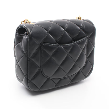 ミニマトラッセ チェーンショルダーバッグ ラムスキン ブラック ゴールド金具 シャネル バッグ CHANEL