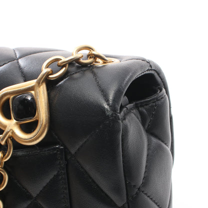 ミニマトラッセ チェーンショルダーバッグ ラムスキン ブラック ゴールド金具 シャネル バッグ CHANEL
