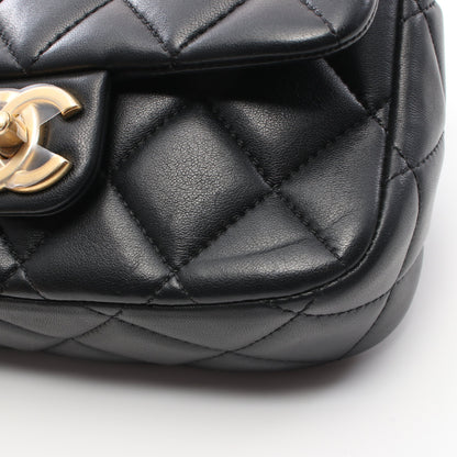 ミニマトラッセ チェーンショルダーバッグ ラムスキン ブラック ゴールド金具 シャネル バッグ CHANEL
