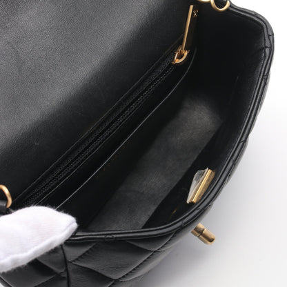 ミニマトラッセ チェーンショルダーバッグ ラムスキン ブラック ゴールド金具 シャネル バッグ CHANEL