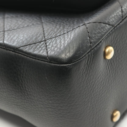 マトラッセ チェーンショルダーバッグ チェーントートバッグ レザー ブラック ゴールド金具 シャネル バッグ CHANEL