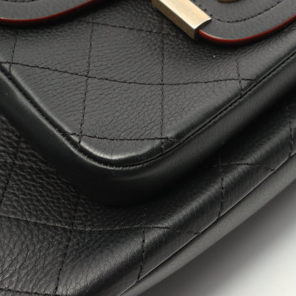 マトラッセ チェーンショルダーバッグ チェーントートバッグ レザー ブラック ゴールド金具 シャネル バッグ CHANEL