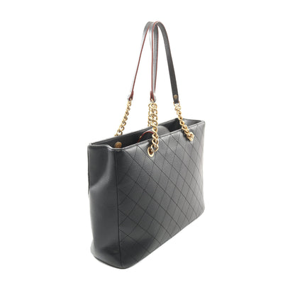 マトラッセ チェーンショルダーバッグ チェーントートバッグ レザー ブラック ゴールド金具 シャネル バッグ CHANEL