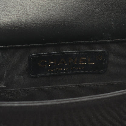 ボーイシャネル マトラッセ チェーンショルダーバッグ ラムスキン ブラック ゴールド金具 シャネル バッグ CHANEL