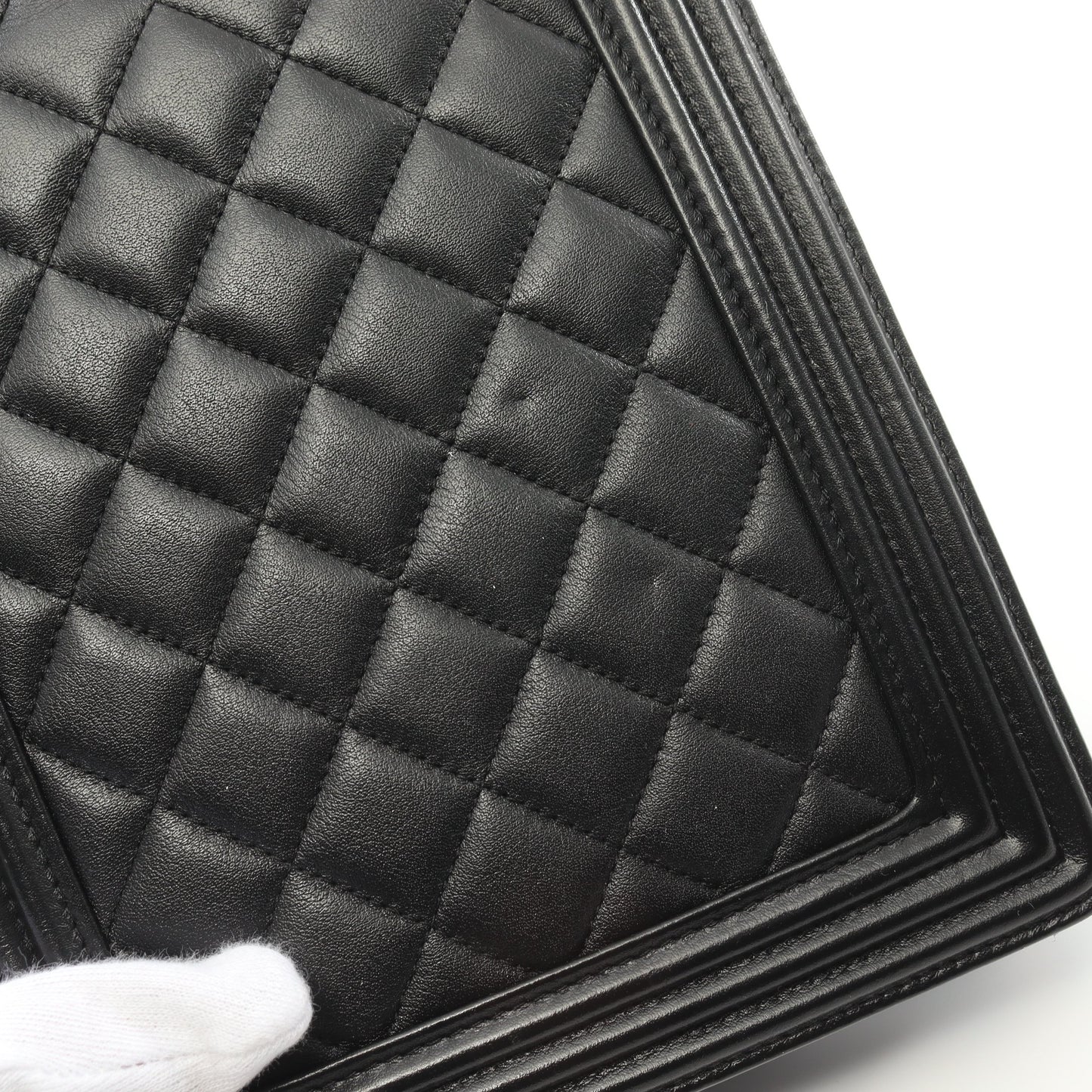 ボーイシャネル マトラッセ チェーンショルダーバッグ ラムスキン ブラック ゴールド金具 シャネル バッグ CHANEL