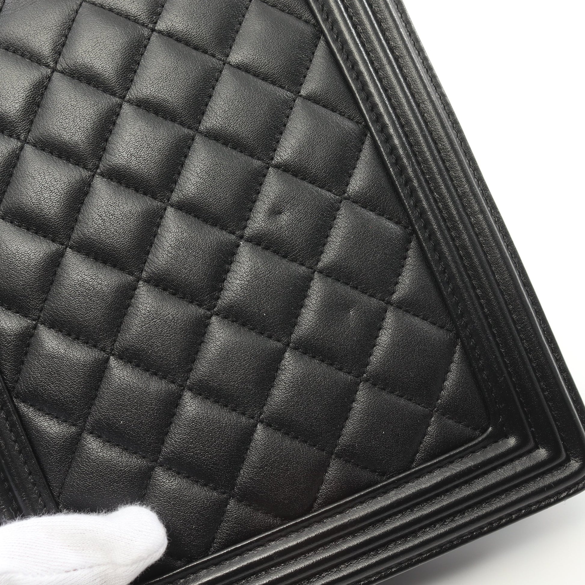 ボーイシャネル マトラッセ チェーンショルダーバッグ ラムスキン ブラック ゴールド金具 シャネル バッグ CHANEL