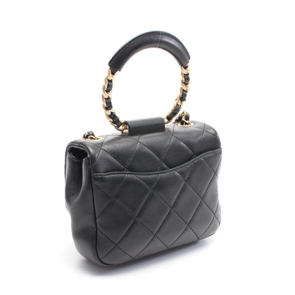 ハンドバッグ チェーンショルダーバッグ レザー ブラック ゴールド金具 シャネル バッグ CHANEL