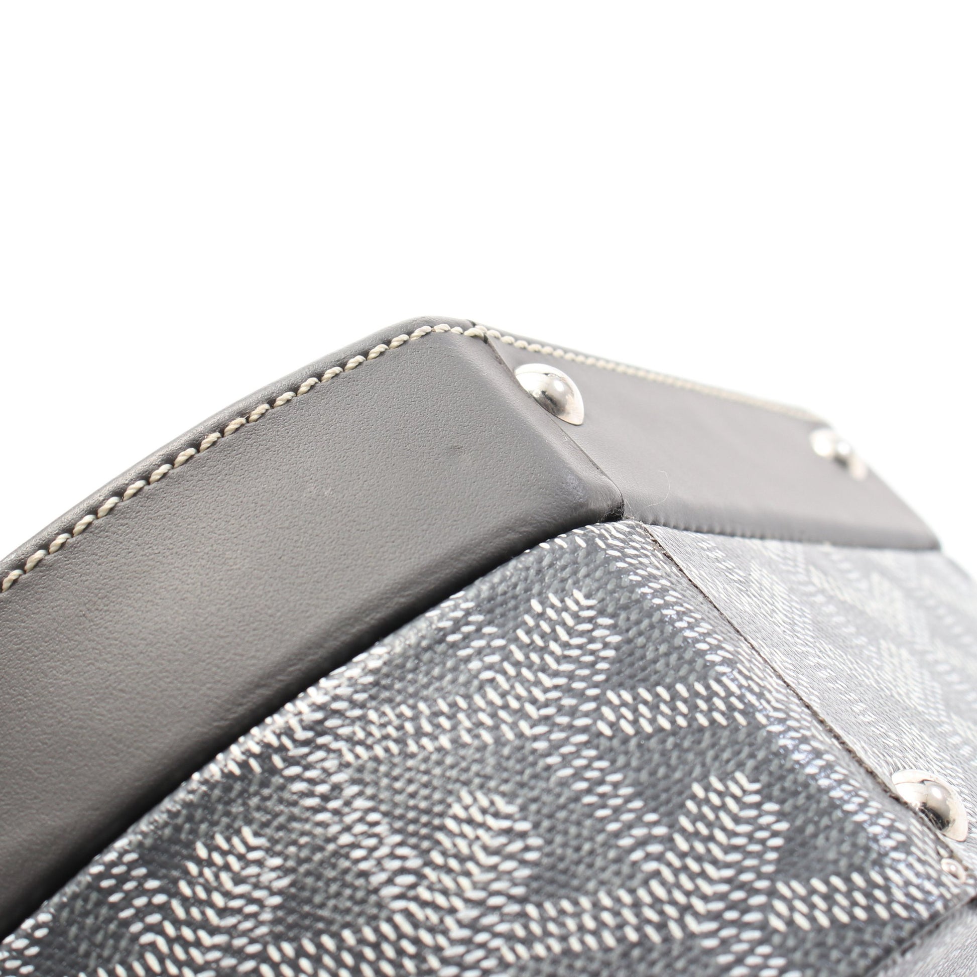 ハットボックス アルトトランクバッグ ハンドバッグ コーティングキャンバス レザー グレー ホワイト 2WAY ゴヤール バッグ GOYARD
