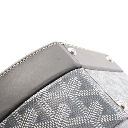 ハットボックス アルトトランクバッグ ハンドバッグ コーティングキャンバス レザー グレー ホワイト 2WAY ゴヤール バッグ GOYARD