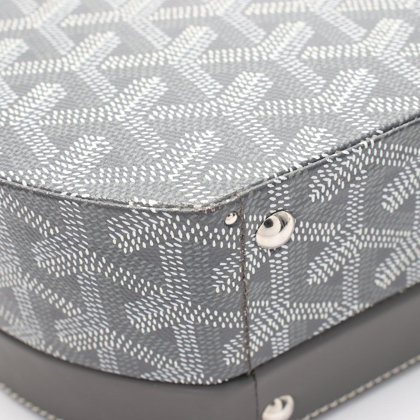 ハットボックス アルトトランクバッグ ハンドバッグ コーティングキャンバス レザー グレー ホワイト 2WAY ゴヤール バッグ GOYARD