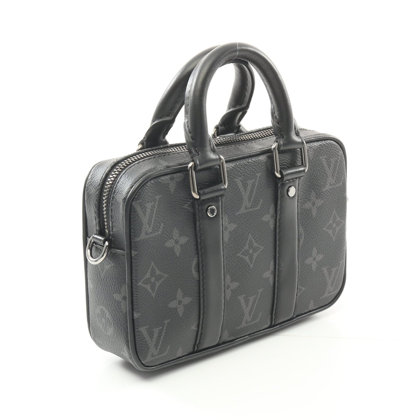 ナノ PDV モノグラムエクリプス ハンドバッグ PVC レザー ブラック 2WAY ルイヴィトン バッグ LOUIS VUITTON
