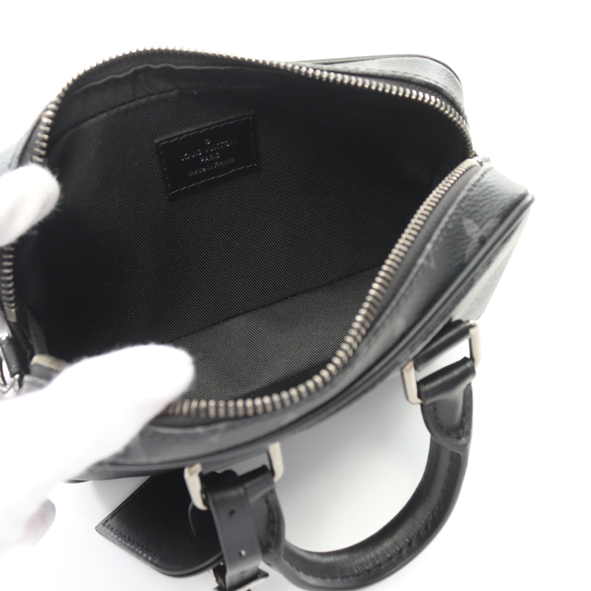 ナノ PDV モノグラムエクリプス ハンドバッグ PVC レザー ブラック 2WAY ルイヴィトン バッグ LOUIS VUITTON