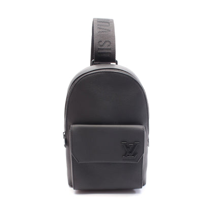 パイロット スリングバッグ ボディバッグ レザー ブラック ルイヴィトン バッグ LOUIS VUITTON