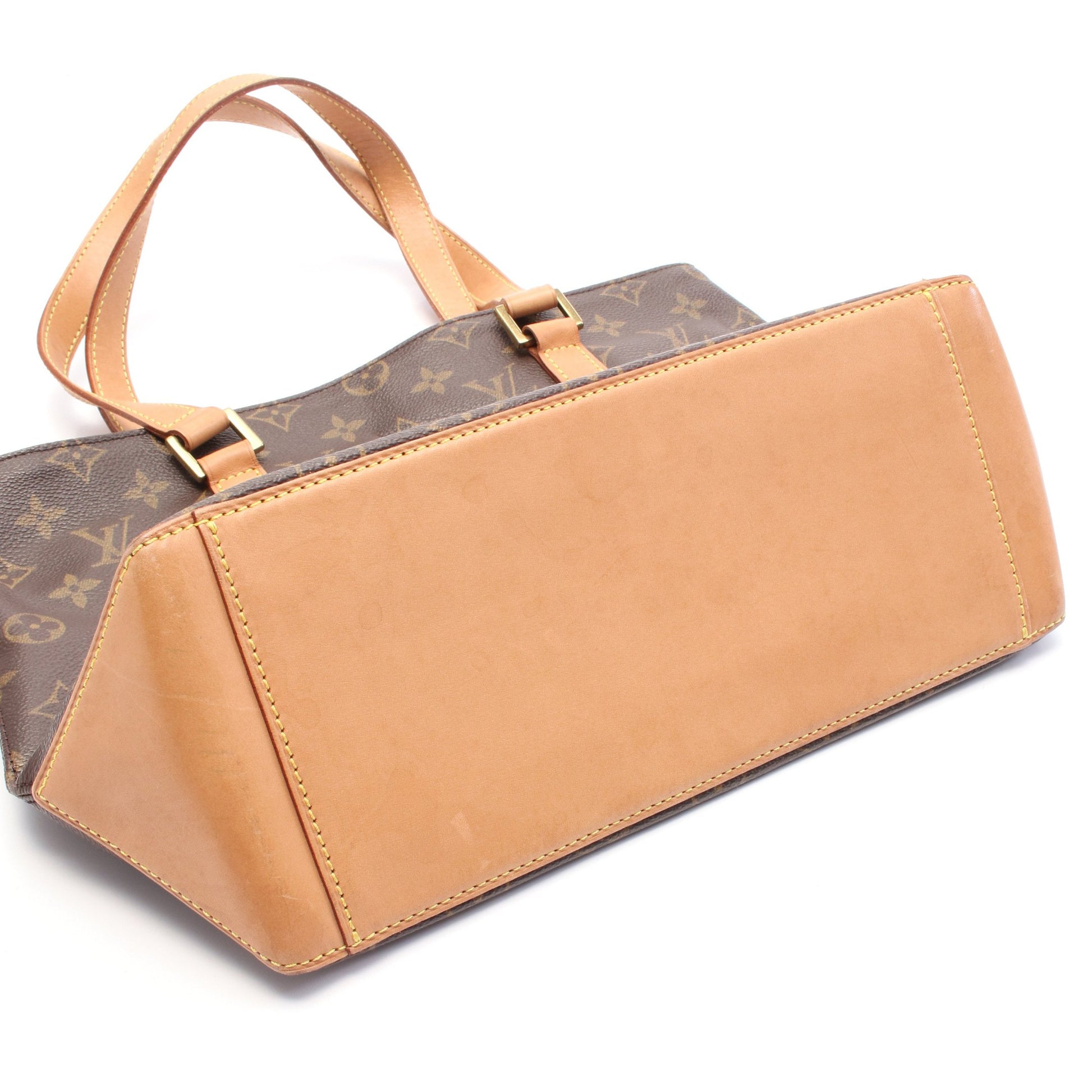 カバピアノ モノグラム ショルダーバッグ PVC レザー ブラウン ルイ  